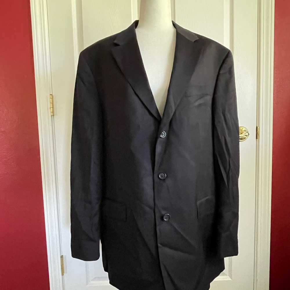 Stafford Black Wool Sport Coat Classic Style